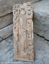 Load image into Gallery viewer, Aztec Mayan Temple cross Left side King Pakal carving wall plaque www.Neo-Mfg.com home garden decor art 14.5" L17