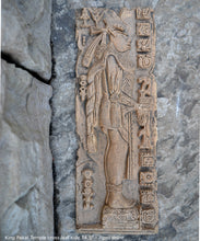 Load image into Gallery viewer, Aztec Mayan Temple cross Left side King Pakal carving wall plaque www.Neo-Mfg.com home garden decor art 14.5" L17