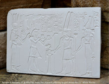 Load image into Gallery viewer, History Egyptian Offering to Amun Temple of Ramses III at Medinet Habu 11" Stela Sculptural wall relief www.Neo-Mfg.com m9