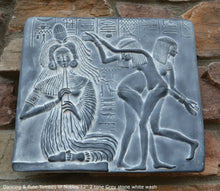 Load image into Gallery viewer, History Egyptian Dancing & flute Tombes of Nobles Plaque Artifact Sculpture 12" www.Neo-Mfg.com home decor