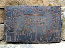 Load image into Gallery viewer, History Egyptian Afterlife Judgement Stela Plaque Artifact Sculpture 14" www.Neo-Mfg.com home decor L8