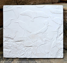 Load image into Gallery viewer, History Egyptian Birds in the Delta marshes Userkaf in Saqqara 11" Stela Sculptural wall relief www.Neo-Mfg.com h5
