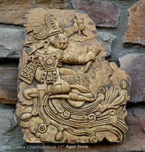 Load image into Gallery viewer, History Aztec Maya Chalchiuhtlicue Artifact Carved Rite Sun Stone Sculpture Statue 11" Tall www.Neo-Mfg.com Codex m7