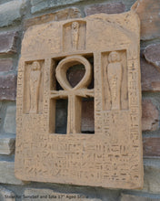 Load image into Gallery viewer, History Egyptian Stele for Senebef and Ipta Artifact Carved Sculpture Statue 17" Tall www.Neo-Mfg.com Museum reproduction
