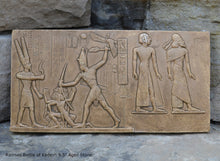 Load image into Gallery viewer, Egyptian Ramesses Ramses smiting Enemies Battle of Kadesh 9.5" www.Neo-Mfg.com Museum Reproduction j15