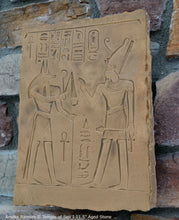Load image into Gallery viewer, Egyptian Anubis Ramses II Temple of Seti I, Abydos wall plaque art Sculpture 11.5" www.Neo-Mfg.com