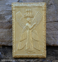 Load image into Gallery viewer, Persian Cyrus the Great with a Hemhem crown king sculpture wall plaque 6" www.neo-mfg.com 3*