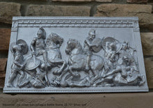 Load image into Gallery viewer, Alexander the Great Sarcophagus Battle Scene Sculpture museum reproduction art 15.75" www.Neo-Mfg.com home decor relief
