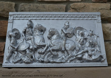 Load image into Gallery viewer, Alexander the Great Sarcophagus Battle Scene Sculpture museum reproduction art 15.75" www.Neo-Mfg.com home decor relief
