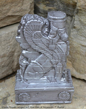 Load image into Gallery viewer, Historical Assyrian Shedu Persian winged bull Guardian of Persepolis relief sculpture ancient replica Sculpture www.Neo-Mfg.com 7"