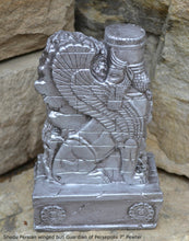 Load image into Gallery viewer, Historical Assyrian Shedu Persian winged bull Guardian of Persepolis relief sculpture ancient replica Sculpture www.Neo-Mfg.com 7"