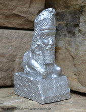 Load image into Gallery viewer, Historical Assyrian Persian Column Capital Man-Bull relief sculpture ancient replica Sculpture www.Neo-Mfg.com 6"