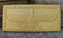 Load image into Gallery viewer, Assyrian Faravahar ahura mazda Persian Persepolis art Sculpture wall plaque relief 17" www.Neo-Mfg.com