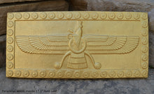Load image into Gallery viewer, Assyrian Faravahar ahura mazda Persian Persepolis art Sculpture wall plaque relief 17" www.Neo-Mfg.com