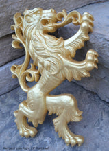 Load image into Gallery viewer, Animal LION Rampant Lowenbrau sculpture wall art frieze www.Neo-Mfg.com 13" medieval right or left face home decor - SOLD EACH