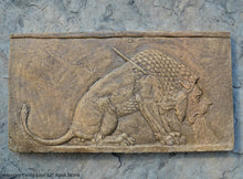 Load image into Gallery viewer, Assyrian Dying Lion Sculpture museum reproduction art 12" www.Neo-Mfg.com home decor relief e25