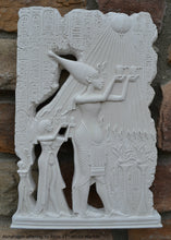 Load image into Gallery viewer, History Egyptian Akhetaten offering to Aton Aten hieroglyph Sculptural wall relief 11" www.Neo-Mfg.com m10