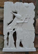 Load image into Gallery viewer, History Egyptian Akhetaten offering to Aton Aten hieroglyph Sculptural wall relief 11" www.Neo-Mfg.com m10