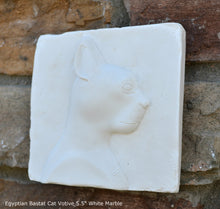 Load image into Gallery viewer, History Egyptian Bastat Cat Votive Sculptural wall relief bust Neo-Mfg 5.5" home decor k23