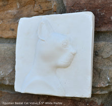 Load image into Gallery viewer, History Egyptian Bastat Cat Votive Sculptural wall relief bust Neo-Mfg 5.5" home decor k23