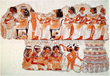 Load image into Gallery viewer, History Egyptian Dancing & flute Tombes of Nobles Plaque Artifact Sculpture 12" www.Neo-Mfg.com home decor