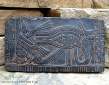 Load image into Gallery viewer, History Egyptian Eye Horus Ra Plaque Artifact Sculpture 14" www.Neo-Mfg.com home decor