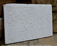Load image into Gallery viewer, History Egyptian Offering to Amun Temple of Ramses III at Medinet Habu 11" Stela Sculptural wall relief www.Neo-Mfg.com m9