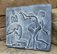 Load image into Gallery viewer, History Egyptian Dancing & flute Tombes of Nobles Plaque Artifact Sculpture 12" www.Neo-Mfg.com home decor