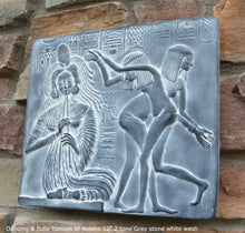 Load image into Gallery viewer, History Egyptian Dancing & flute Tombes of Nobles Plaque Artifact Sculpture 12" www.Neo-Mfg.com home decor