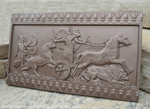 Load image into Gallery viewer, Assyrian Ashurnasirpal II hunting lions Carving sculpture wall plaque 22.75" www.Neo-Mfg.com