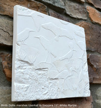 Load image into Gallery viewer, History Egyptian Birds in the Delta marshes Userkaf in Saqqara 11" Stela Sculptural wall relief www.Neo-Mfg.com h5