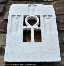 Load image into Gallery viewer, History Egyptian Stele for Senebef and Ipta Artifact Carved Sculpture Statue 17" Tall www.Neo-Mfg.com Museum reproduction