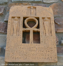 Load image into Gallery viewer, History Egyptian Stele for Senebef and Ipta Artifact Carved Sculpture Statue 17" Tall www.Neo-Mfg.com Museum reproduction