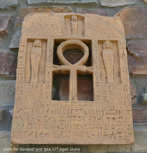 Load image into Gallery viewer, History Egyptian Stele for Senebef and Ipta Artifact Carved Sculpture Statue 17" Tall www.Neo-Mfg.com Museum reproduction
