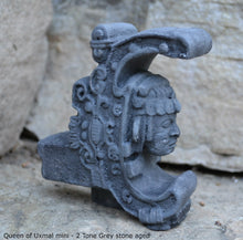 Load image into Gallery viewer, Aztec Mayan Queen of Uxmal Architectural element bust Sculpture 4" www.Neo-Mfg.com home decor