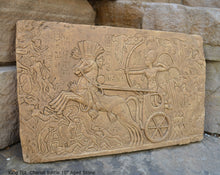 Load image into Gallery viewer, History Egyptian King Tut Tutankhamen Chariot battle scene Plaque Artifact Sculpture 10" www.Neo-Mfg.com Ramses e24