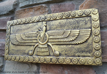 Load image into Gallery viewer, Assyrian Faravahar ahura mazda Persian Persepolis art Sculpture wall plaque relief 17" www.Neo-Mfg.com