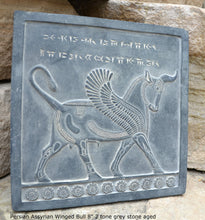 Load image into Gallery viewer, Assyrian Persian Winged Bull Sculpture reproduction art 8" www.Neo-Mfg.com Museum Reproduction g30