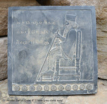 Load image into Gallery viewer, Assyrian Persian Darius great Persepolis carvings Sculpture reproduction art 8" www.Neo-Mfg.com Museum Reproduction g25