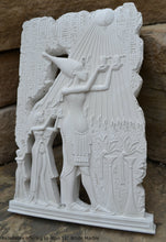 Load image into Gallery viewer, History Egyptian Akhetaten offering to Aton Aten hieroglyph Sculptural wall relief 11" www.Neo-Mfg.com m10