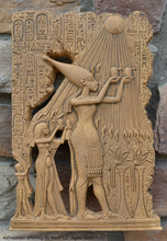 Load image into Gallery viewer, History Egyptian Akhetaten offering to Aton Aten hieroglyph Sculptural wall relief 11&quot; www.Neo-Mfg.com m10
