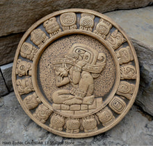 Load image into Gallery viewer, History MAYAN AZTEC Haab Zodiac CALENDAR Sculptural wall relief plaque 13.5" Museum Quality www.Neo-Mfg.com