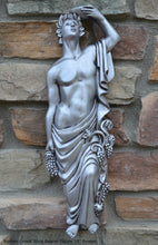 Load image into Gallery viewer, Roman Greek Wine Bearer Figure Sculptural Wall relief www.Neo-Mfg.com 18" tall