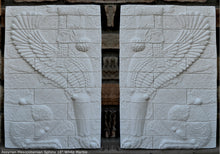 Load image into Gallery viewer, Assyrian Mesopotamian Winged sphinx palace of Darius the Great at Susa wall plaque art Sculpture 19&quot; www.Neo-Mfg.com Museum reproduction
