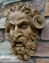 Load image into Gallery viewer, Roman Greek Zeus Ammun bust Sculptural Wall frieze plaque relief www.Neo-Mfg.com 12"