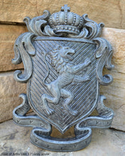 Load image into Gallery viewer, Decor Coat of Arms Lion wall plaque sign 11" www.Neo-Mfg.com Rampant fighting j28
