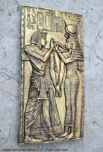 Load image into Gallery viewer, Egyptian Hathor welcomes Sethos I Sculpture museum reproduction art 10" www.Neo-Mfg.com home decor Isis e19