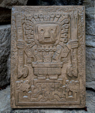 Load image into Gallery viewer, Inca Viracocha Tiwanaku Gateway sun Sculptural wall relief plaque 6" www.Neo-Mfg.com home decor k16