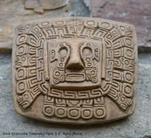 Load image into Gallery viewer, Inca Viracocha Tiwanaku Face Gateway sun Sculptural wall relief plaque 3.5&quot; www.Neo-Mfg.com home decor
