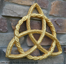 Load image into Gallery viewer, Celtic decor Trinity Knot triquetra Wall Plaque sculpture Irish www.Neo-Mfg.com 16"